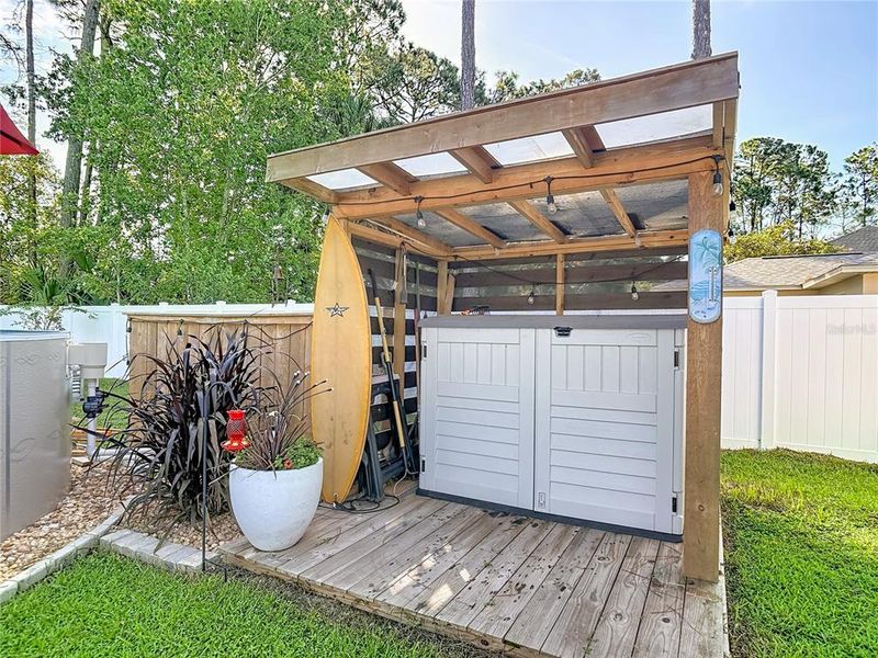 Exterior details and patio area of a home in , Palm Coast (Image 24). Exterior details and patio area of a home in , Palm Coast (Image 24).
