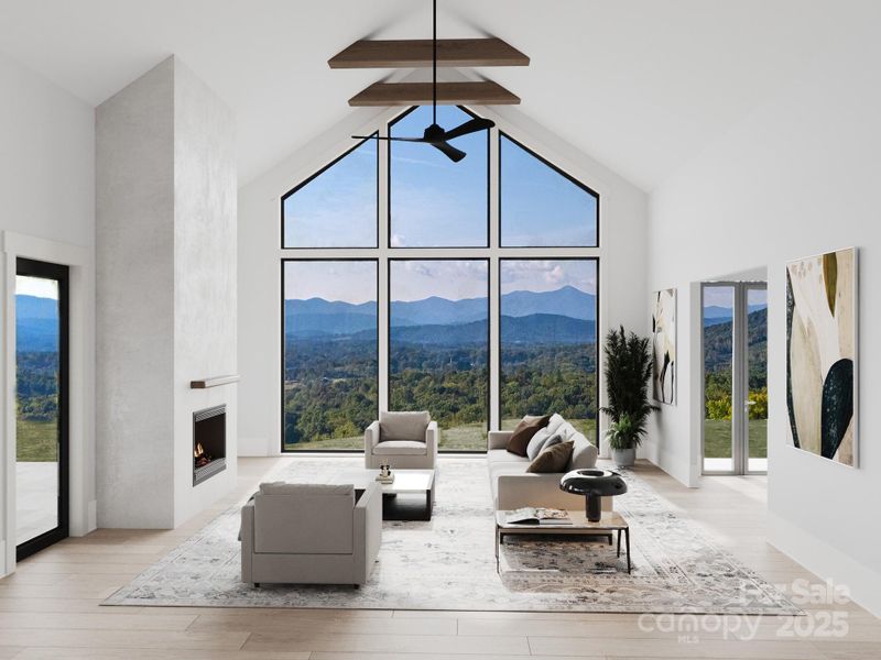 Rendering- with real mountain views. Final Product may vary.