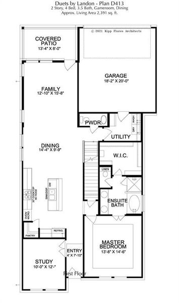 2D floor plan layout of this home in Lexington Frisco, Frisco, TX (Image 4).