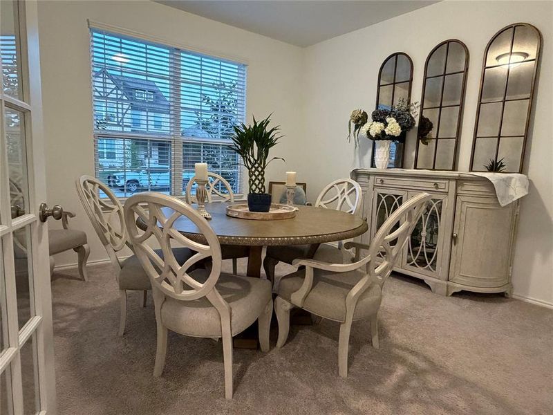 Formal Dining Room Features Elegant French Doors. Located at the Front of the Home Offers the Perfect Flexibility to Serve as a Private Home Office