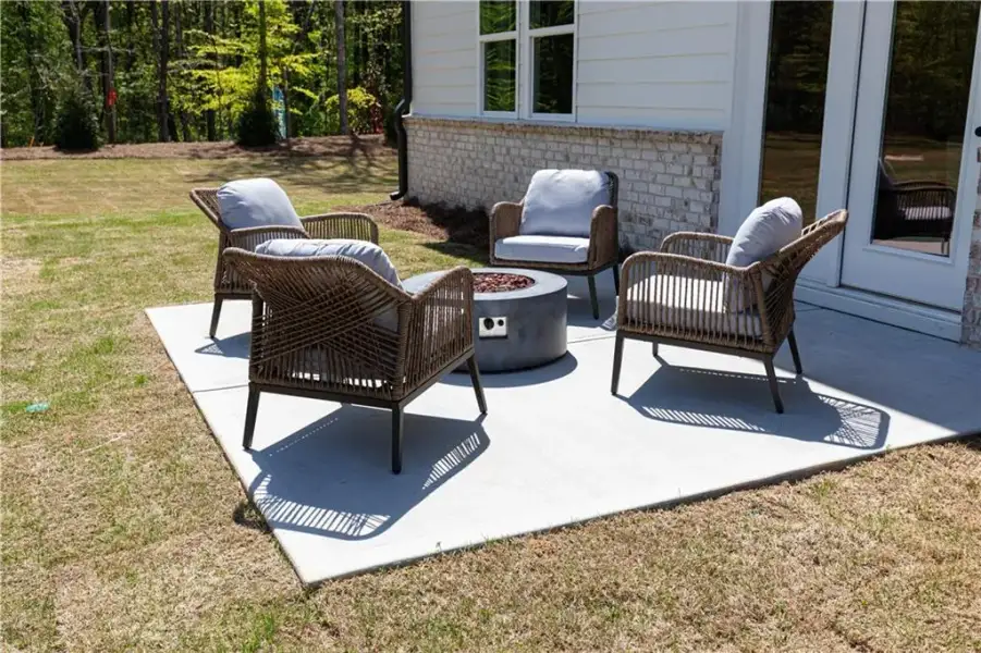 Exterior details and patio area of a home in Croftside Single Family Homes, Powder Springs (Image 31). Exterior details and patio area of a home in Croftside Single Family Homes, Powder Springs (Image 31).
