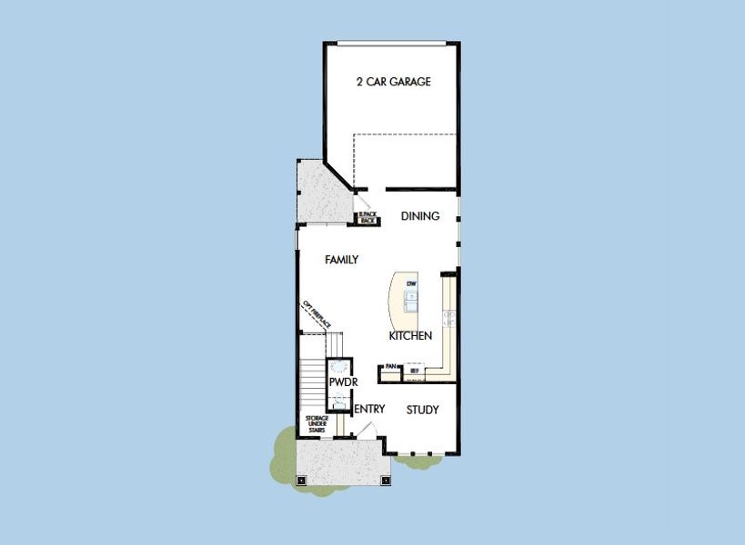 2D floor plan layout for the The Foxman by David Weekley Homes in Two Step Farm 35', Montgomery, TX (Image 3). 2D floor plan layout for the The Foxman by David Weekley Homes in Two Step Farm 35', Montgomery, TX (Image 3).