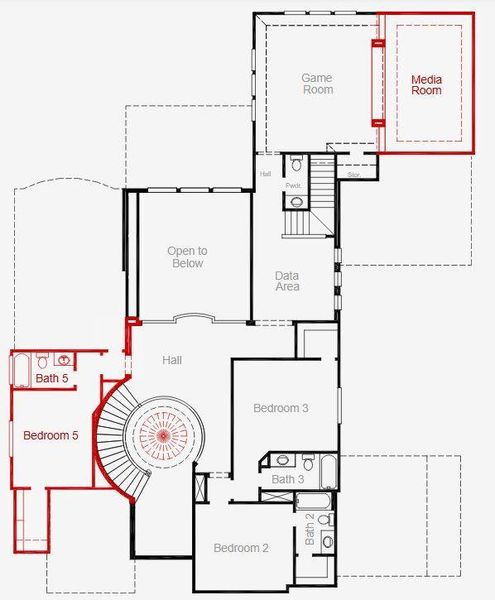 2D floor plan layout of this home in Harvest Green, Richmond, TX (Image 3). 2D floor plan layout of this home in Harvest Green, Richmond, TX (Image 3).