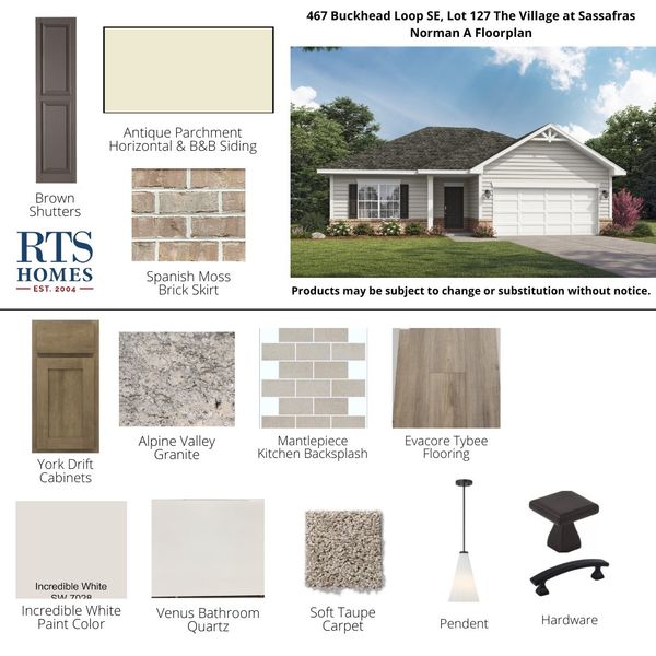 2D floor plan layout of this home in The Village at Sassafras, Allenhurst, GA (Image 3).