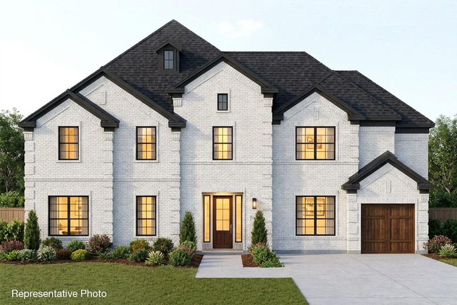 Representative exterior photo of a completed home built from the Grand Oak by Grand Homes in Grand Oaks, Celina, TX (Image 2). Representative exterior photo of a completed home built from the Grand Oak by Grand Homes in Grand Oaks, Celina, TX (Image 2).
