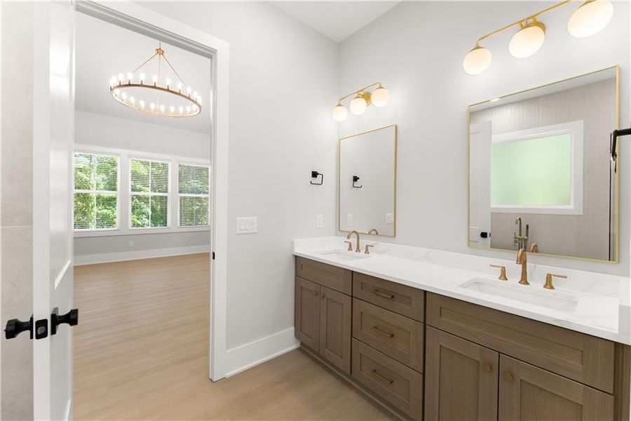 Furnished interior view inside a new home in , Flowery Branch (Image 16).