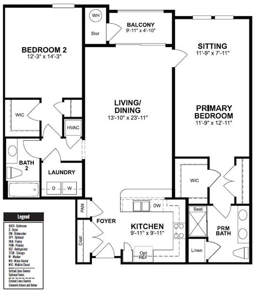 2D floor plan layout of this home in Gatherings® of Lake Nona, Orlando, FL (Image 4).