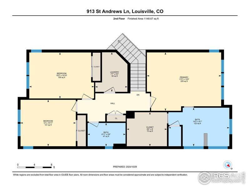 Upper level floor plan