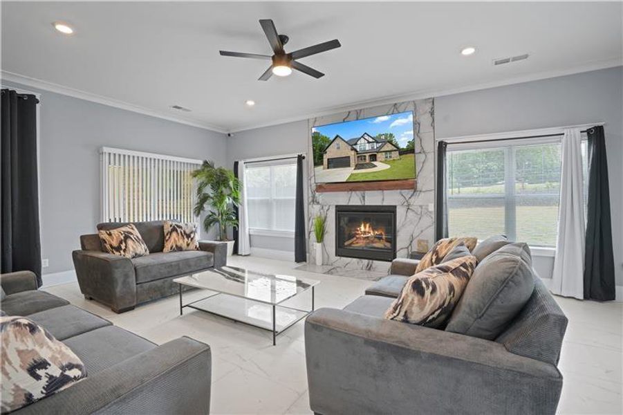 Furnished interior view inside a new home in , Acworth (Image 11). Furnished interior view inside a new home in , Acworth (Image 11).