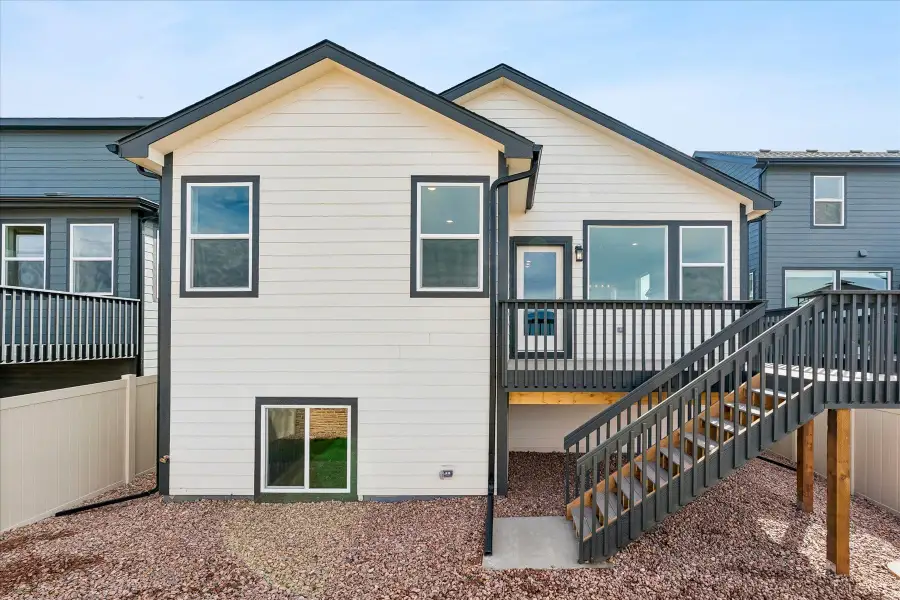 Exterior details and patio area of a home in The Trails at Aspen Ridge, Colorado Springs (Image 3).