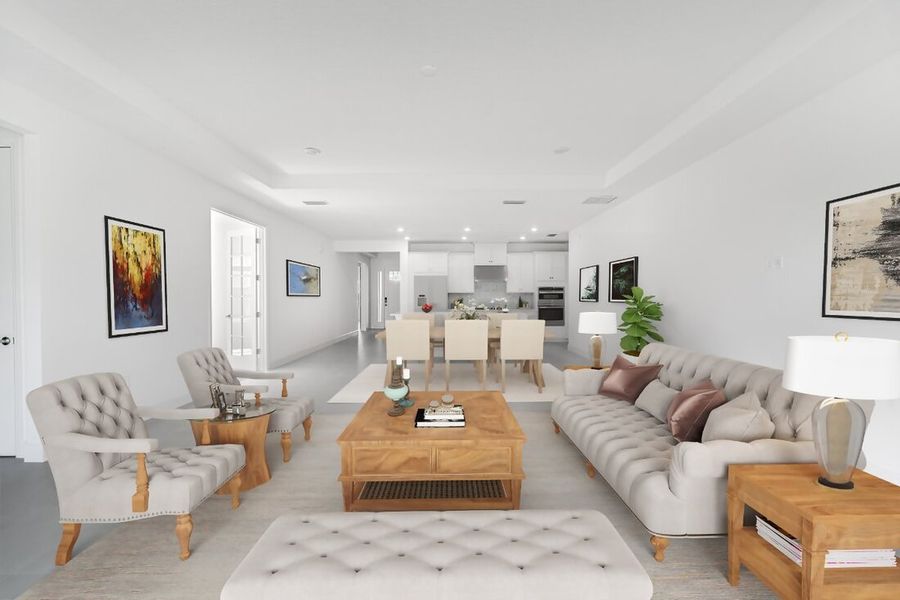 Representative furnished interior of a home built from the Saint Clair by Taylor Morrison in Harvest at Ovation, Winter Garden (Image 5).