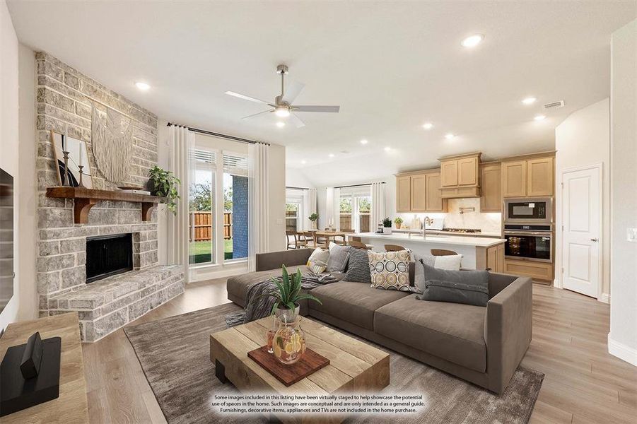 Furnished interior view inside a new home in Waterscape Classic 60s, Royse City (Image 10).