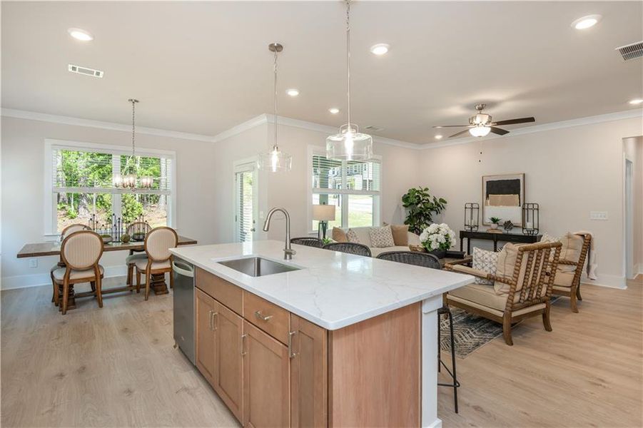 Furnished interior view inside a new home in , Flowery Branch (Image 49).