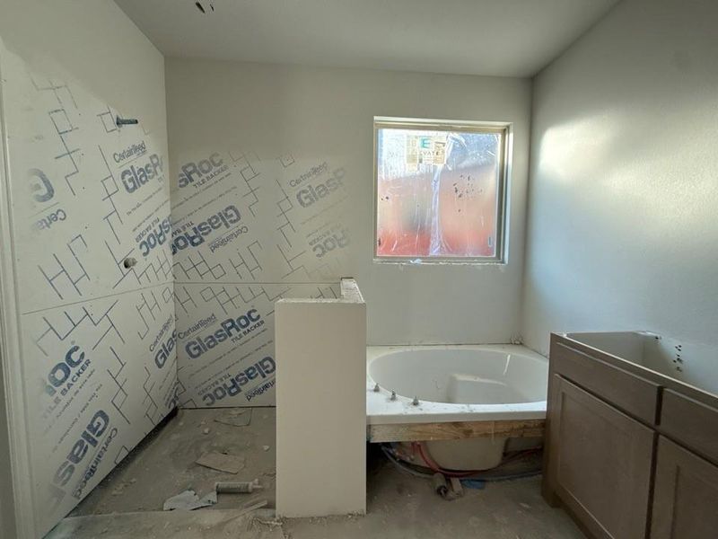 In-progress construction of a new home in Morningstar, Aledo, TX (Image 10).