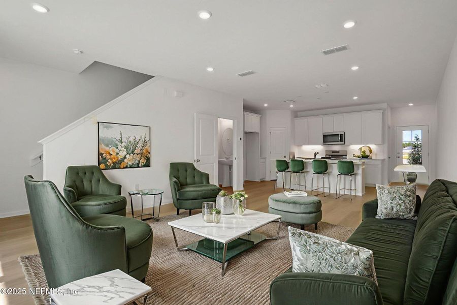 Furnished interior view inside a new home in Brook Forest - Townhomes, St. Augustine (Image 16).