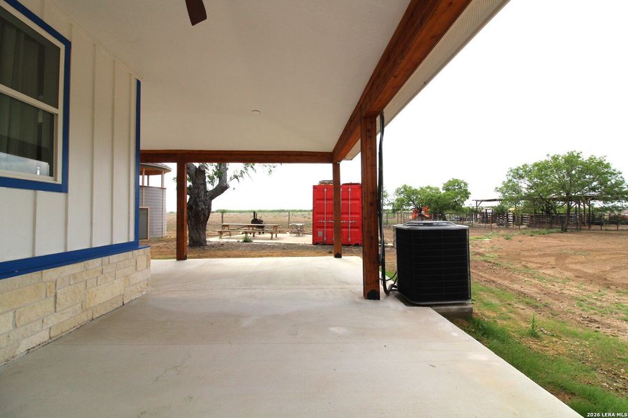 Exterior details and patio area of a home in , Floresville (Image 26).