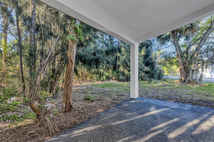Exterior details and patio area of a home in , New Smyrna Beach (Image 19).