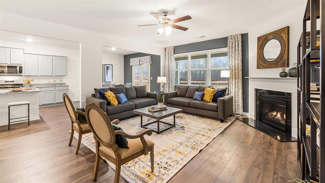 Furnished interior view inside a new home in Brooks Station, Dacula (Image 47).