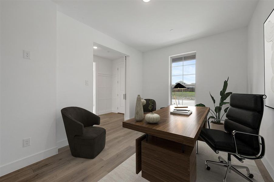 Furnished interior view inside a new home in Kreymer at the Park, Wylie (Image 7).
