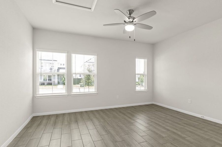 Spacious, unfurnished interior of a new home in Whisper Valley, Manor (Image 10).