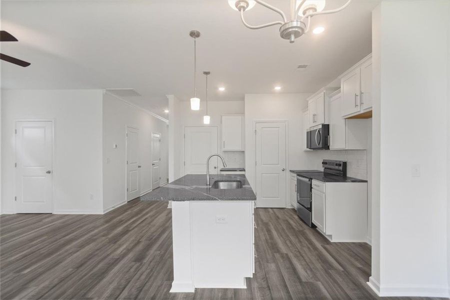 Furnished interior view inside a new home in Brownstone Park, Easley (Image 6).