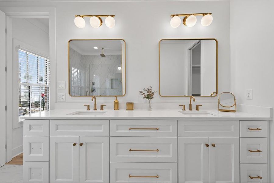 Furnished interior view inside a new home in Skyview On Broad, Sugar Hill (Image 48). Furnished interior view inside a new home in Skyview On Broad, Sugar Hill (Image 48).