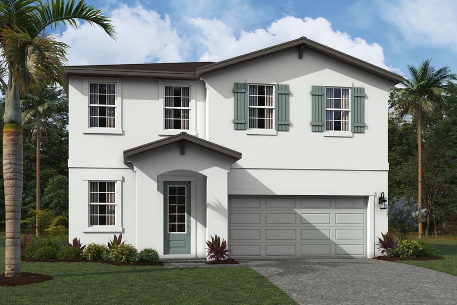 Representative exterior photo of a completed home built from the Hazel by Mattamy Homes in Forest, Greenacres, FL (Image 3). Representative exterior photo of a completed home built from the Hazel by Mattamy Homes in Forest, Greenacres, FL (Image 3).