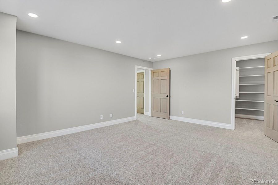 Bedroom # 5 entry and view of walk-in closet