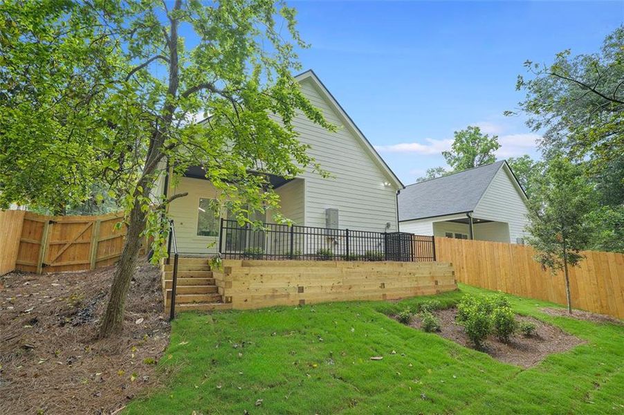 Exterior details and patio area of a home in , Atlanta (Image 33).
