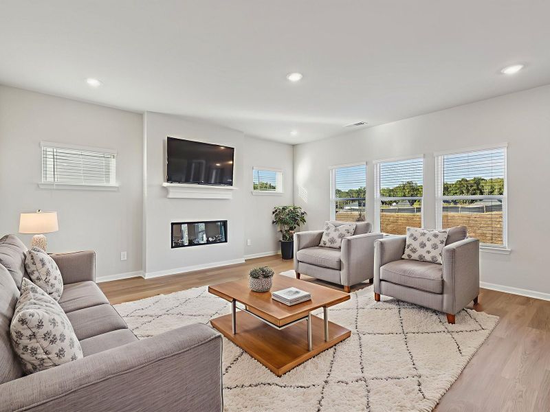 Furnished interior view inside a new home in Vines at Mill Creek - Estate Series, Braselton (Image 3).