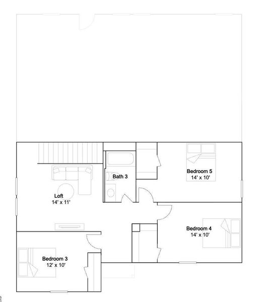 2D floor plan layout of this home in Southern Pointe, College Station, TX (Image 3).