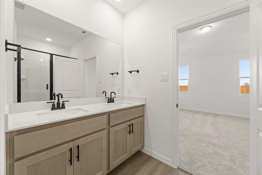 Furnished interior view inside a new home in Coyote Meadows 50s, Anna (Image 6). Furnished interior view inside a new home in Coyote Meadows 50s, Anna (Image 6).