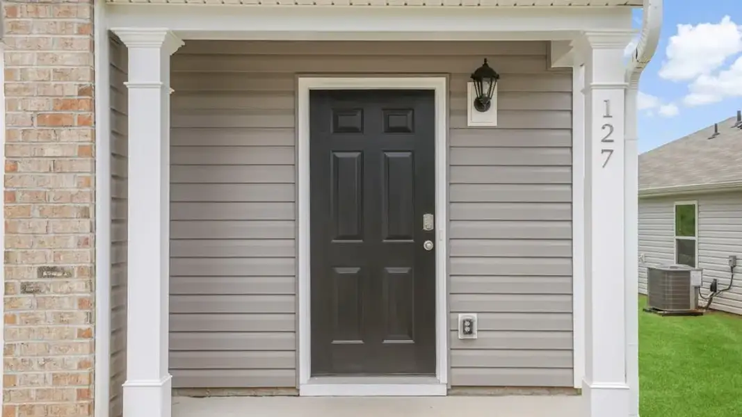 Exterior details and patio area of a home in Trailside Run, Spartanburg (Image 4).