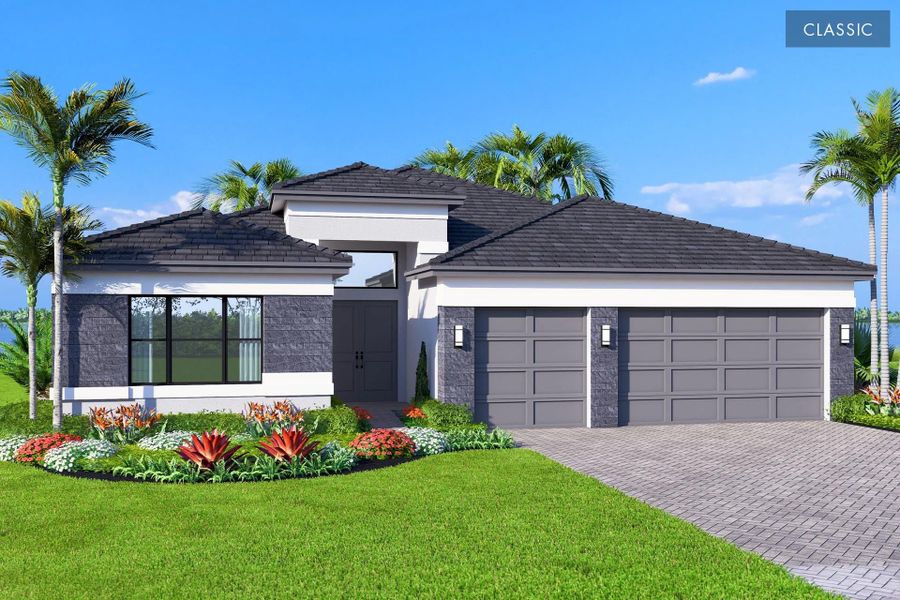 Representative exterior photo of a completed home built from the Madison II by GL Homes in Valencia Vista at Riverland, Port St. Lucie, FL (Image 1). Representative exterior photo of a completed home built from the Madison II by GL Homes in Valencia Vista at Riverland, Port St. Lucie, FL (Image 1).