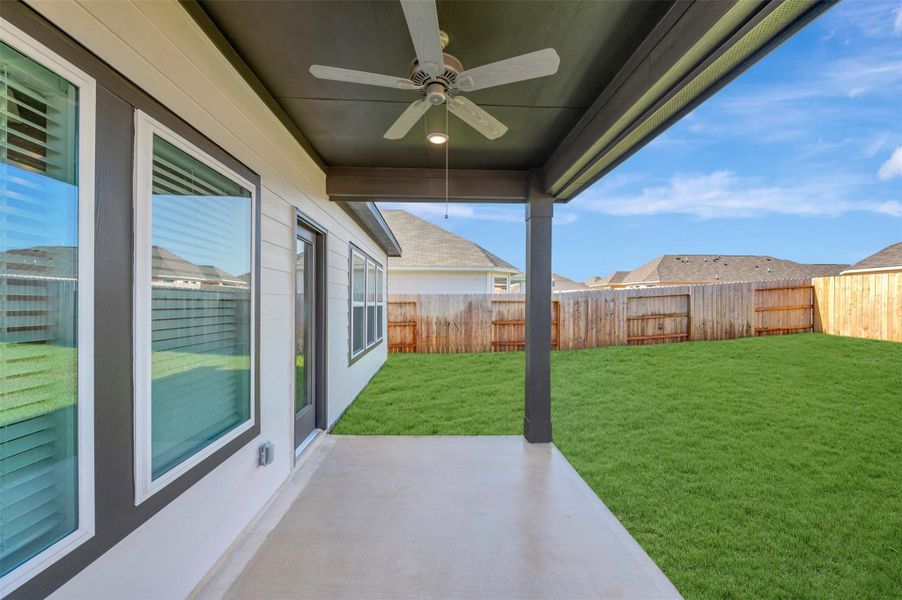 Exterior details and patio area of a home in Lone Star Landing, Montgomery (Image 4). Exterior details and patio area of a home in Lone Star Landing, Montgomery (Image 4).