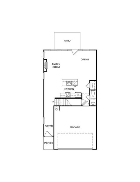 2D floor plan layout for the The Lexington II by Direct Residential Communities in Fairview Lake Townhomes, Conyers, GA (Image 3).