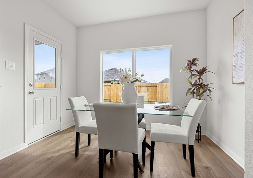 The dining room has a large window that lets in great, natural light. The dining room has a large window that lets in great, natural light.