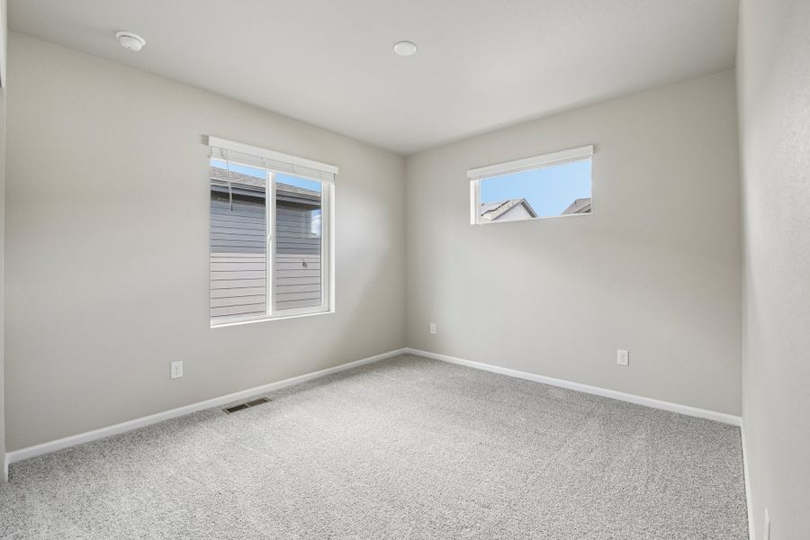 Spacious, unfurnished interior of a new home in Woodrose at Painted Prairie, Aurora (Image 16). Spacious, unfurnished interior of a new home in Woodrose at Painted Prairie, Aurora (Image 16).