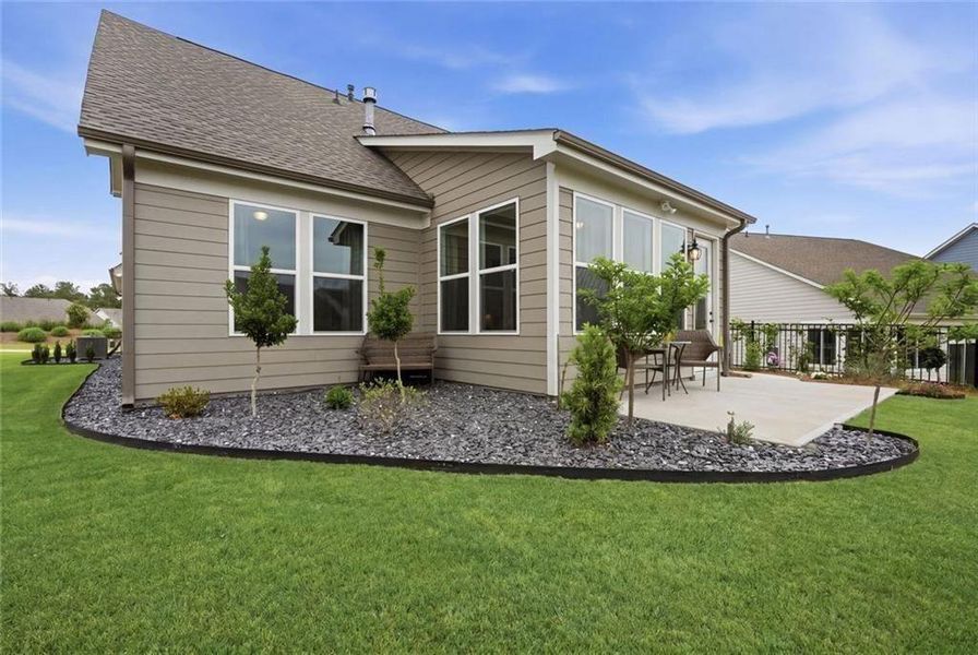 Exterior details and patio area of a home in , Hoschton (Image 34).