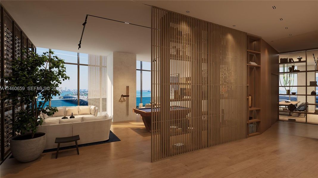 Furnished interior view inside a new home in Casa Bella Residences, Miami (Image 6).