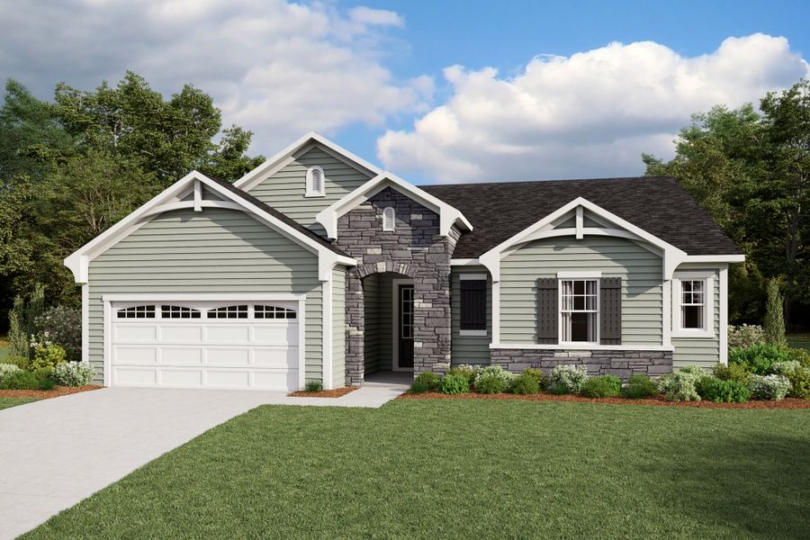 Representative exterior photo of a completed home built from the Appalachian by Mattamy Homes in The Preserve At Reedy Creek, Benson, NC (Image 16).