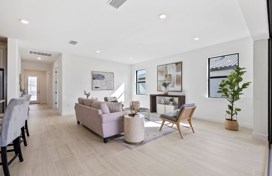 Furnished interior view inside a new home in Del Webb Naples, Immokalee (Image 12).