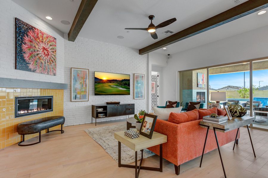 Furnished interior view inside a new home in Canyon Views – 80’ Paradise Series, Litchfield Park (Image 7). Furnished interior view inside a new home in Canyon Views – 80’ Paradise Series, Litchfield Park (Image 7).