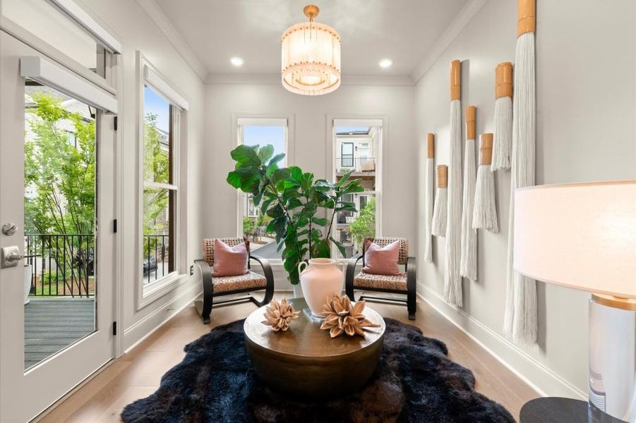 Furnished interior view inside a new home in , Alpharetta (Image 29).