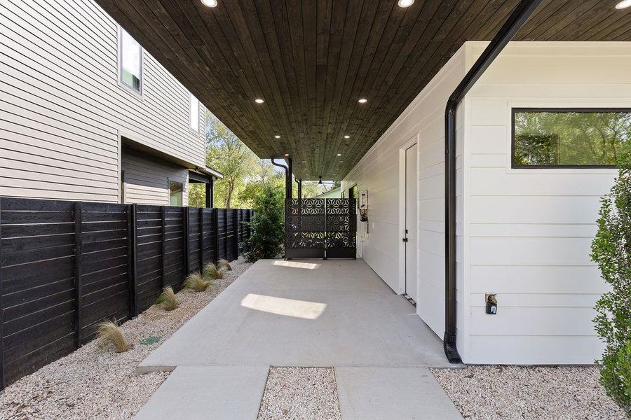 Exterior details and patio area of a home in , Austin (Image 23).
