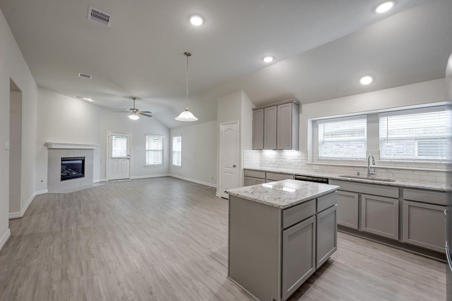Lots of natura light in Kitchen & Living Room
