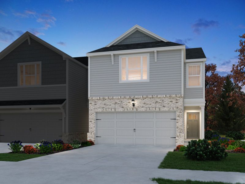 Representative exterior photo of a completed home built from the Oakland by Meritage Homes in Artisan Walk, Fairburn, GA (Image 20).