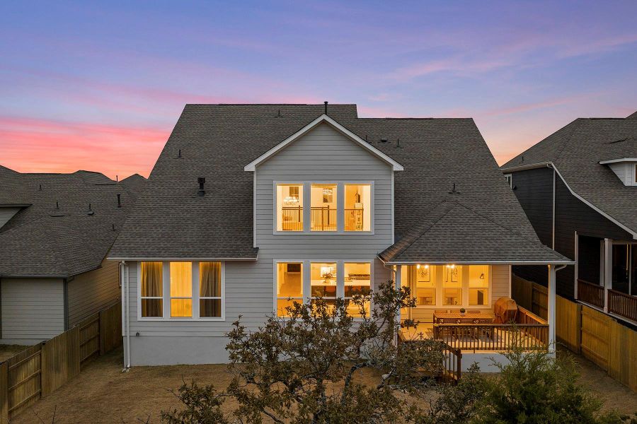 View of back house at dusk