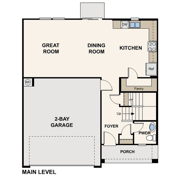 2D floor plan layout for the Juniper by Century Complete in Western Crossings, Florence, AZ (Image 3).