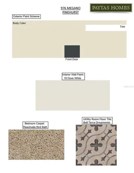 Sample of building materials used in homes in The Reserve at Victoria, Deland (Image 7).
